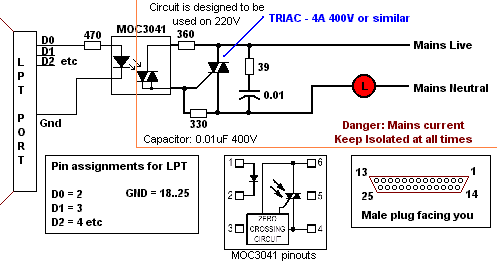 220V AC controlling